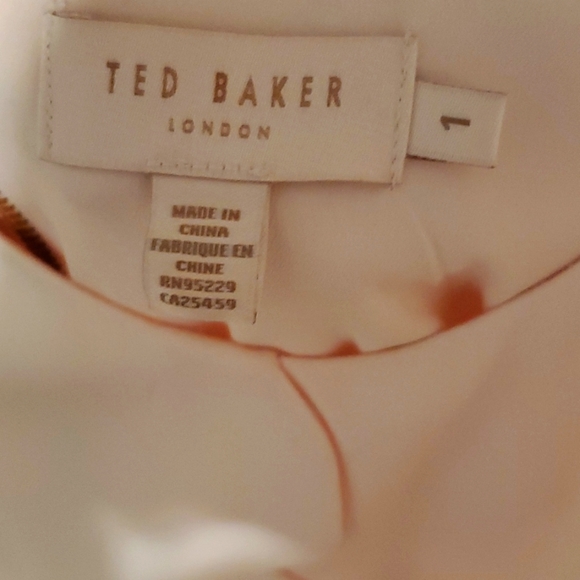 Ted Baker Adeline Pink Maroon Bow Scallop Dress - Picture 3 of 4